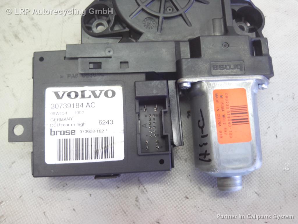 Volvo V50 BJ2008 Motor Fensterheber hinten rechts 973628102 Brose 30739184AC