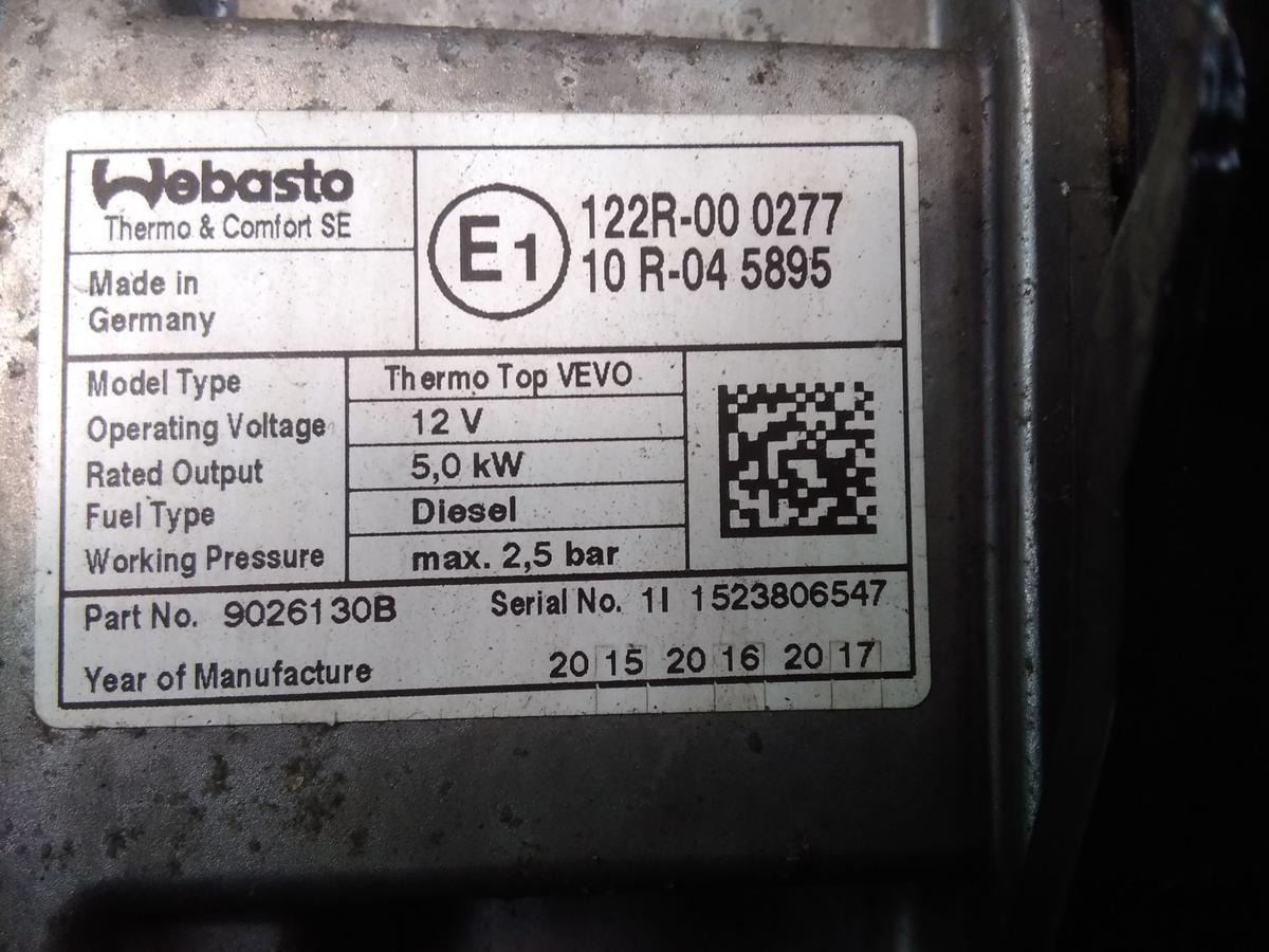 Seat Alhambra 7N original Zusatzheizung Standheizung Zuheizer 7N0815065AD Bj2015