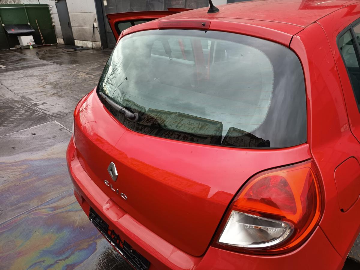 Renault Clio III original Heckklappe mit Scheibe 727 Spanischrot Bj 2012