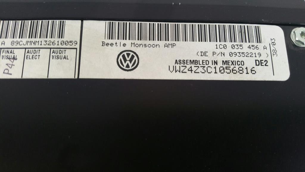 VW Beetle 1C Bj.03 original Verstärker Audio Monsoon 1C0035456A