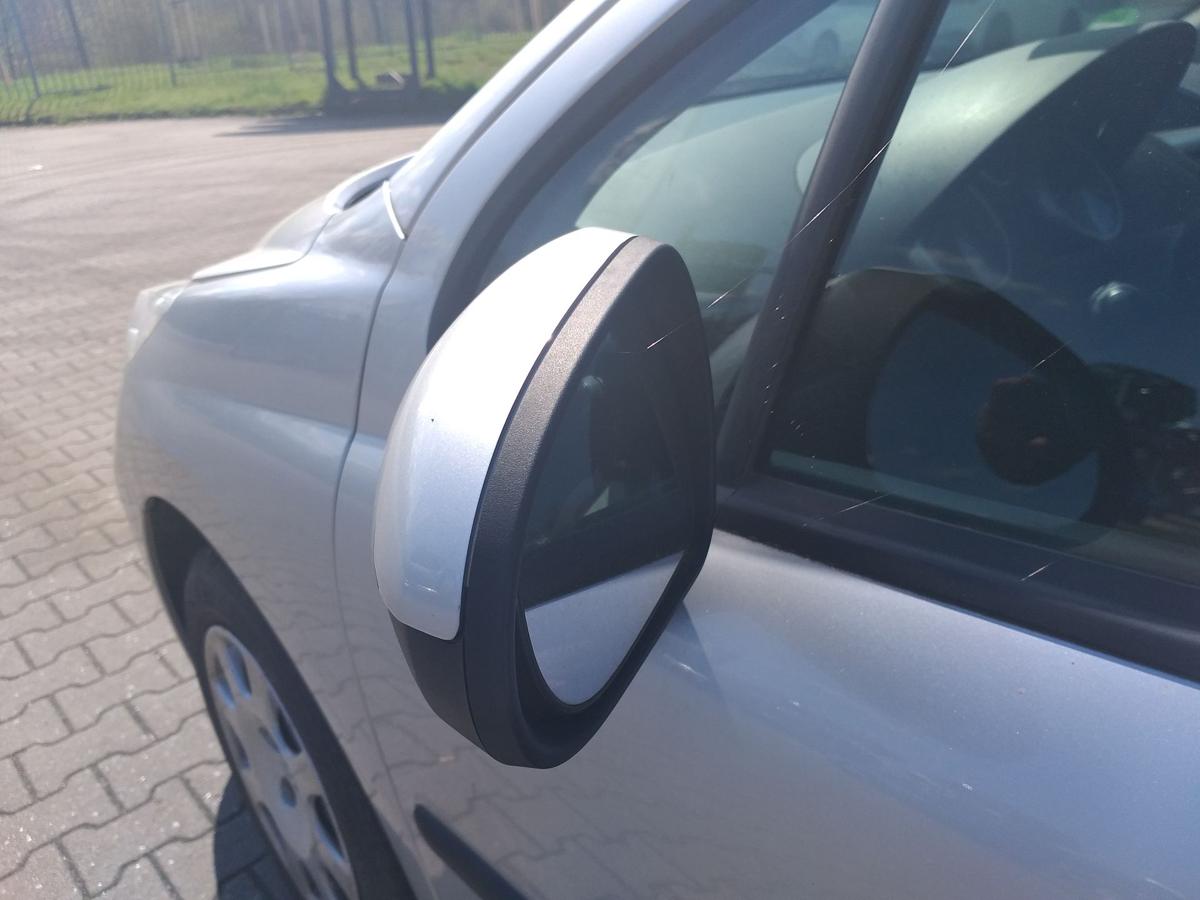 Peugeot 207 original Au&szlig;enspiegel links manuell verstellbar EZR Aluminium Grau Bj.2007