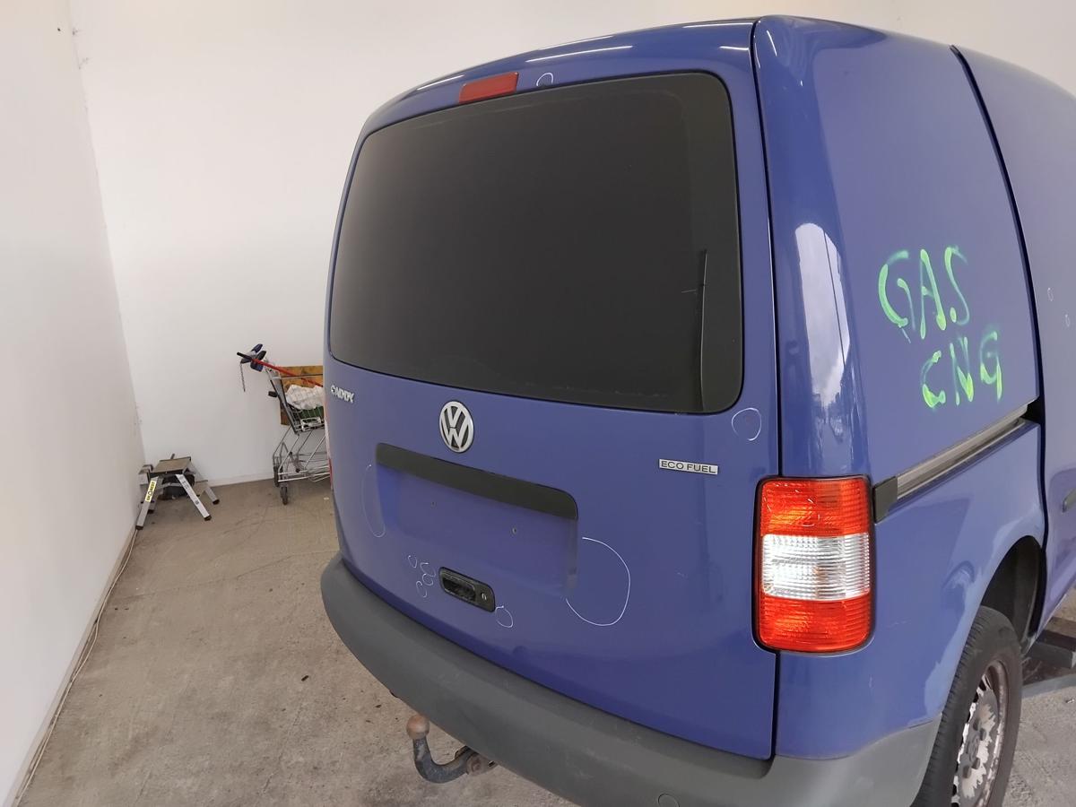 VW Caddy 2K Heckklappe LA5C Surfblau mit Heckscheibe BJ2009 Dellen