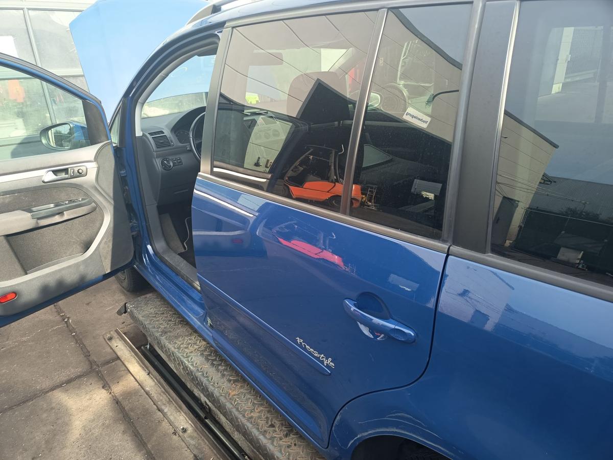 VW Touran GP 1T original T&uuml;r hinten links Fond Rohbau L5M Indienblau Bj 2009