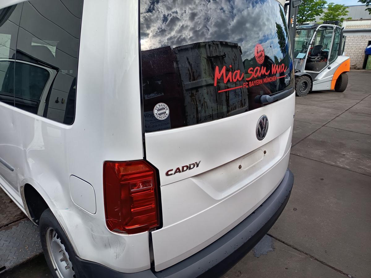 VW Caddy IV SA original Heckklappe mit Scheibe B9A Candywei&szlig; Bj 2016