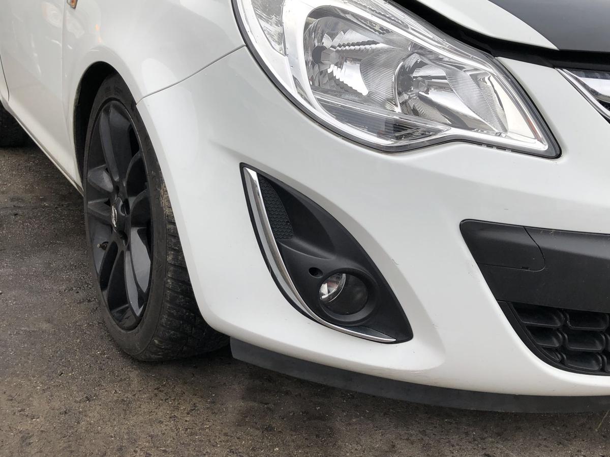 Opel Corsa D ab 2010 Stossf&auml;nger vorn Facelift NSW Bumper GFO weiss Stossstange