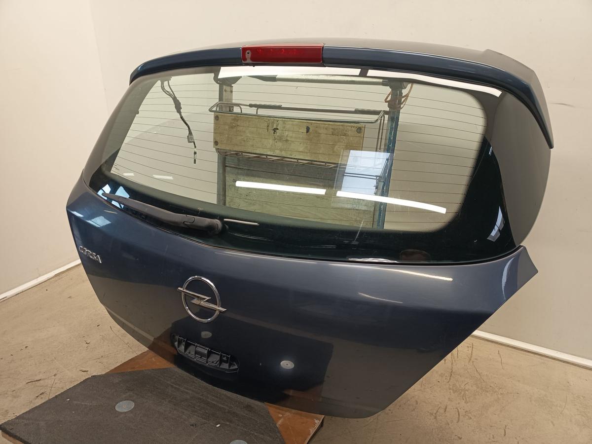 Opel Corsa D orig Heckklappe mit Scheibe Z168 Metro Blau Metallic 5TRG Bj 2009