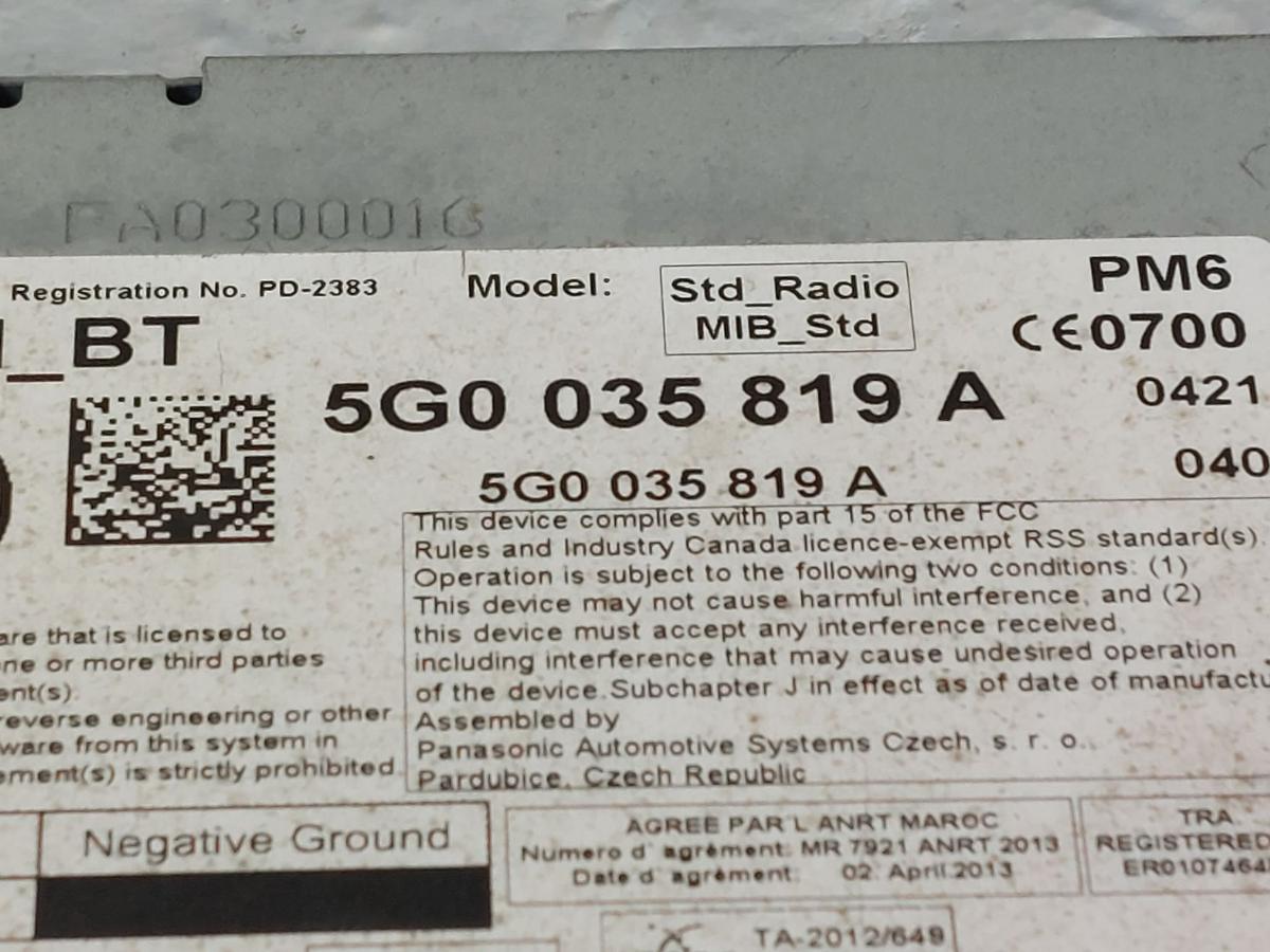 VW Golf 7 VII 5G AU Rechner Einheit Steuerteil Radio Navigation OEM