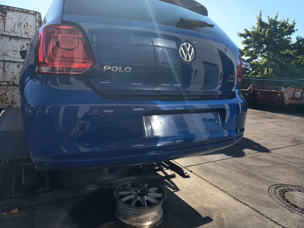 VW Polo 6R orig Stoßstange hinten Stoßfänger Heck LD5E Blau Bj 2011