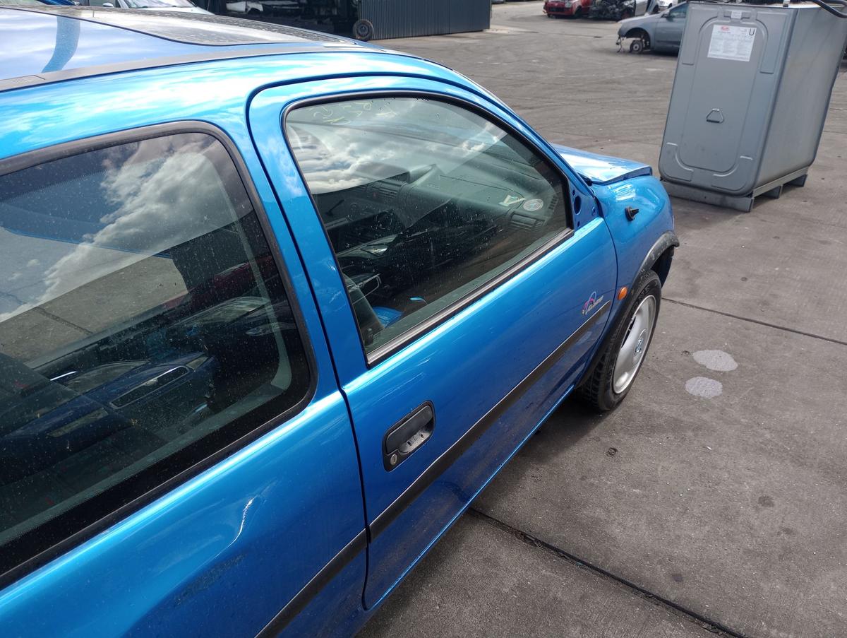 Opel Corsa B 3trg orig Tür rechts Beifahrer Z291 Ardenblau met Bj 1997