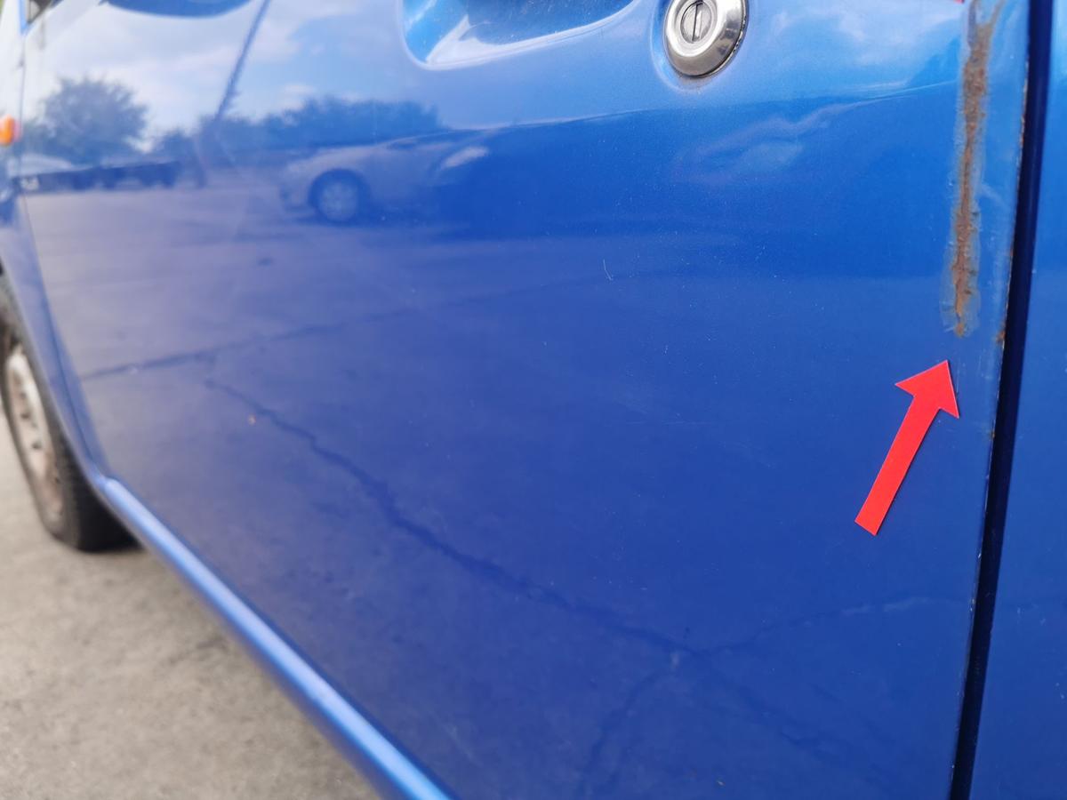 Daihatsu Cuore 251 Fahrertür Tür Autotür Rohbautür vorn links B51 Blue Perl TEXT