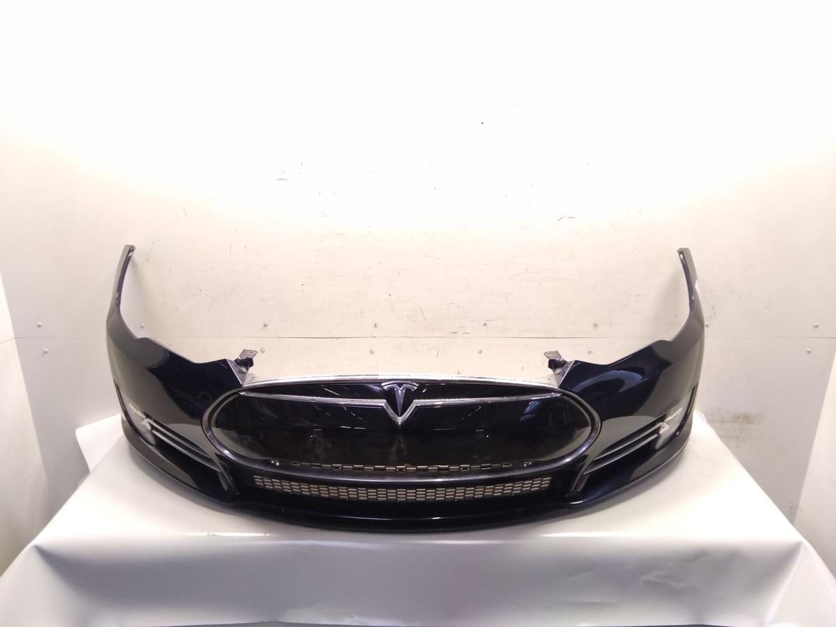 Tesla Model S P85D orig Sto&szlig;stange Stossf&auml;nger vorn mit Parkhilfe BJ2014 PMMB pacificblue