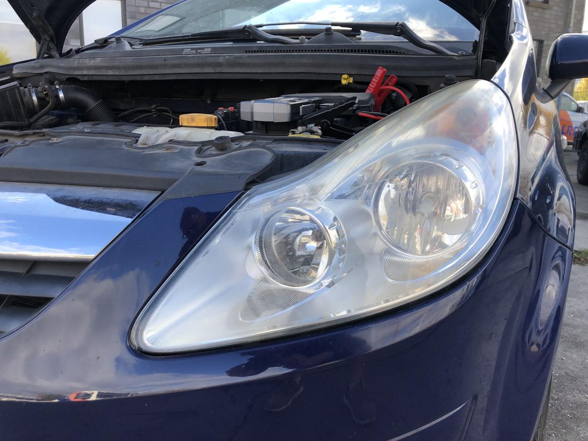 Opel Corsa D Scheinwerfer links Frontscheinwerfer Halogen OEM Trüb bis 2010