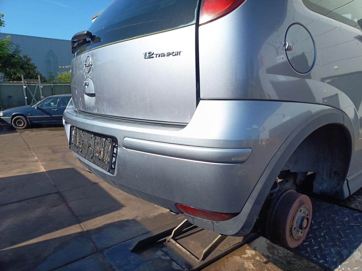 Opel Corsa C original Sto&szlig;stange F&auml;nger hinten Heck Z163 Lichtsilber Bj 2005