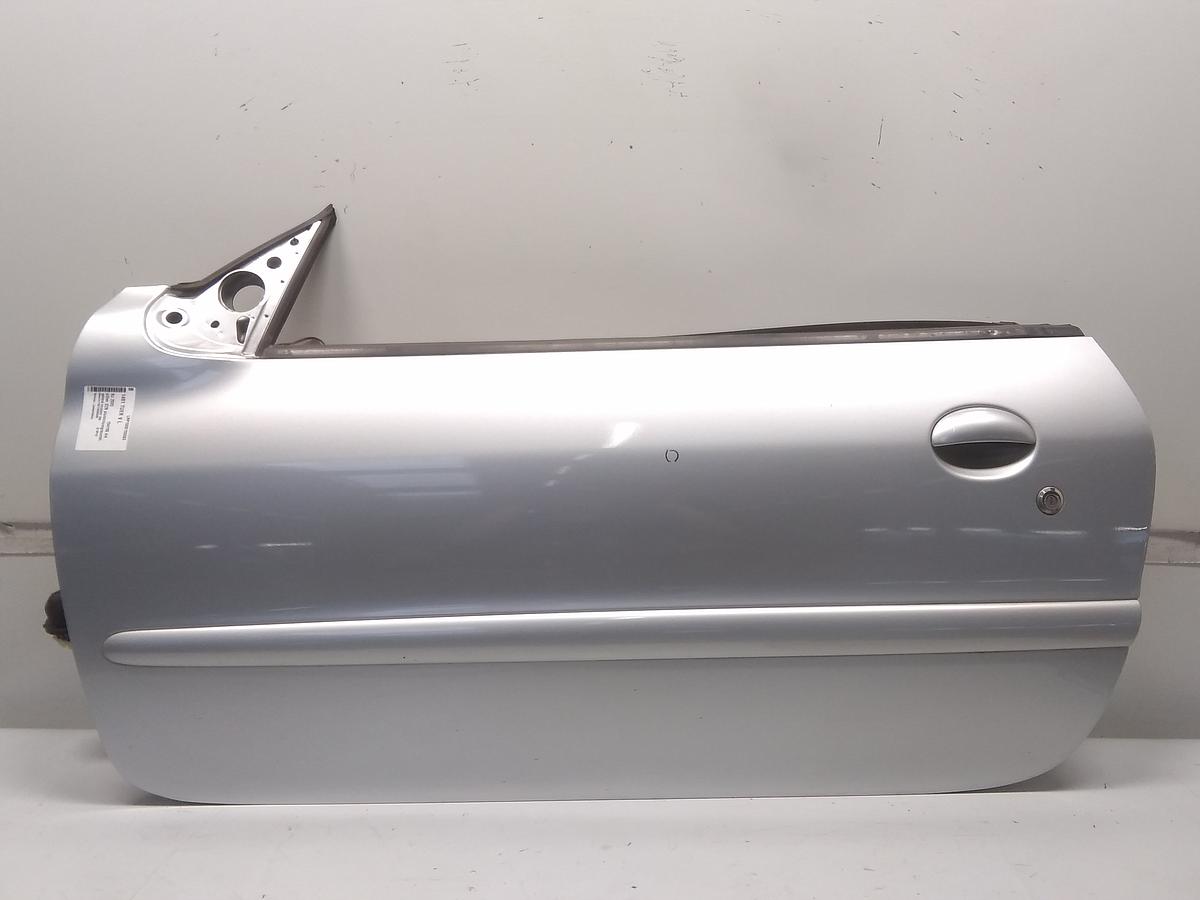 Peugeot 206CC Bj.2005 Tür links Fahrertür silber EZR aluminiumgraumet.