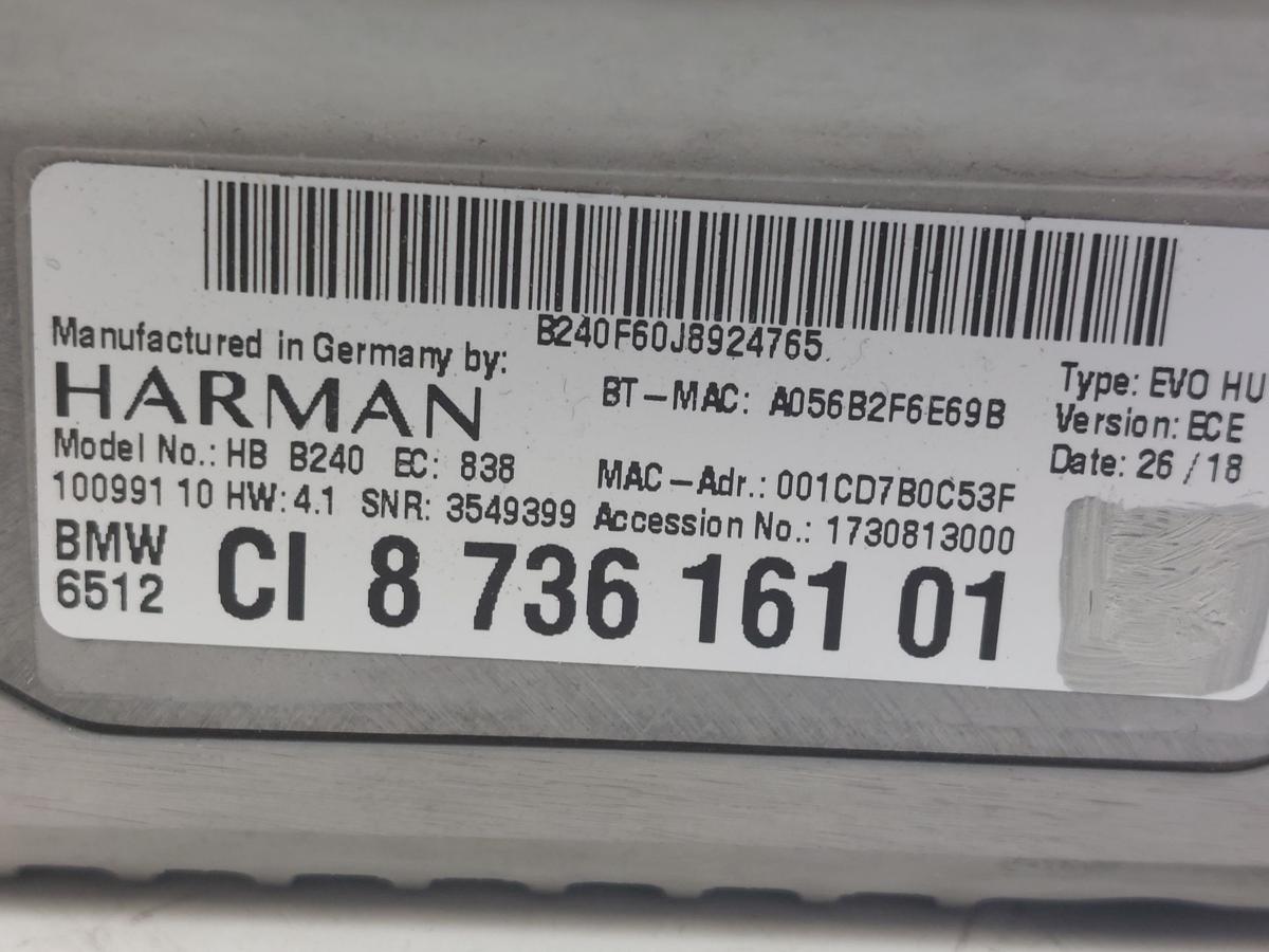 BMW 1er F21 M140i LCI Autoradio Radio Haupteinheit Mainunit Harmann Kardon