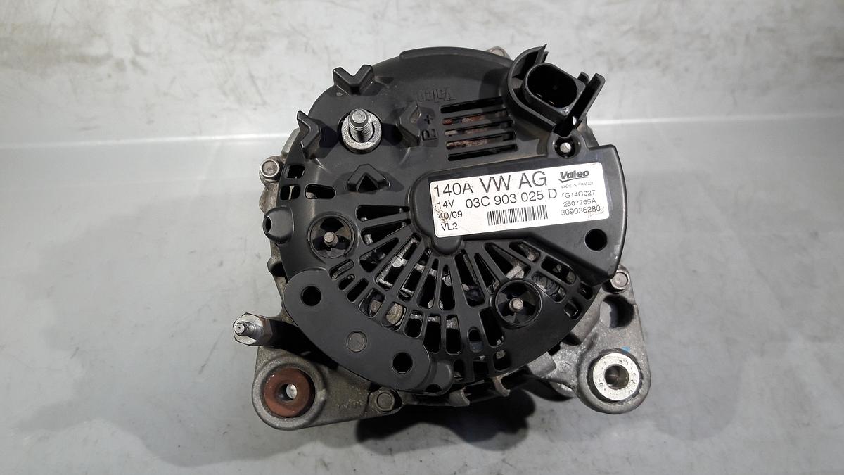 VW Golf VI 2009 original Lichtmaschine Generator 1.4TSI 90KW *CAXA* 6G Schalter 140A mit Freilauf