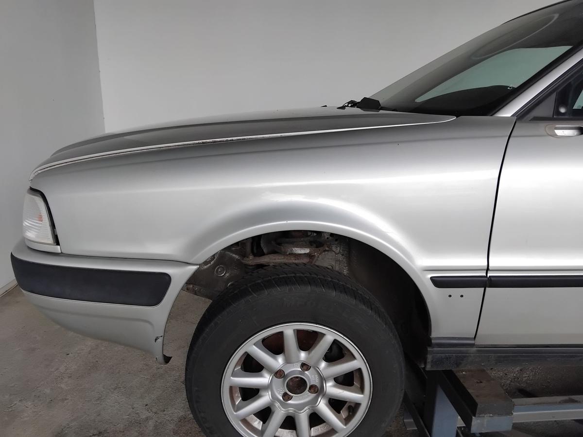 Audi 80 B4 original Kotfl&uuml;gel vorn links LY7T Kristallsilbermetallic BJ1992