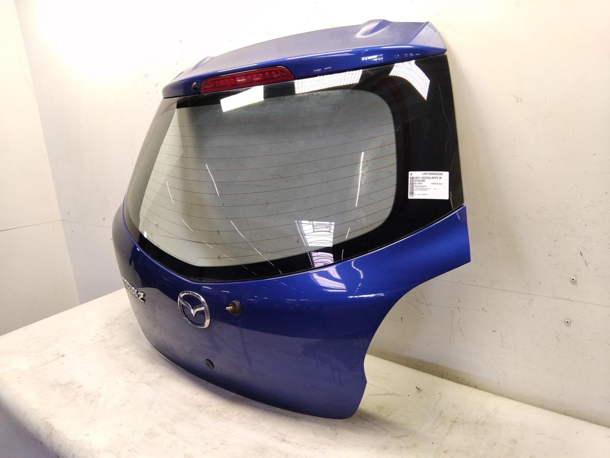 Mazda 2 DE Heckklappe blaumetallic mit Heckscheibe BJ2009 Flie&szlig;heck