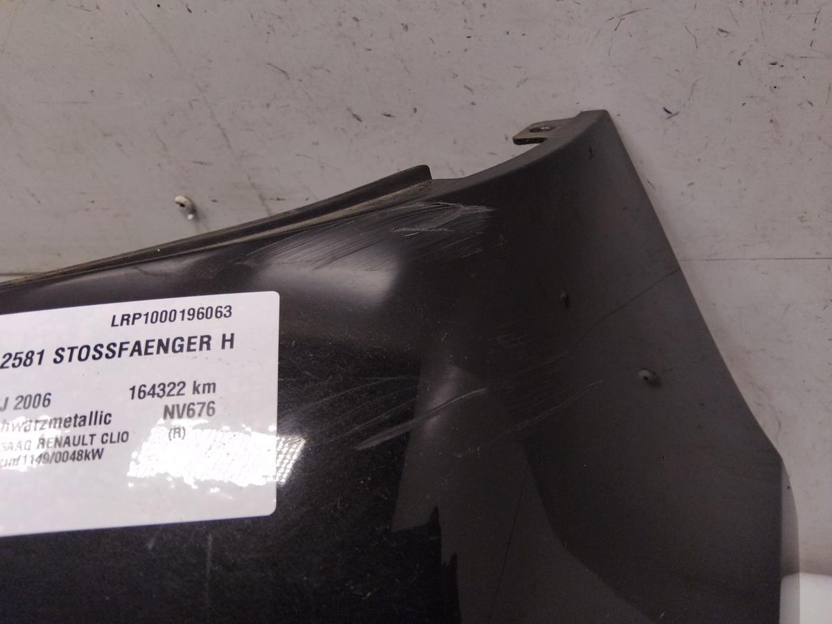 Renault Clio 3 original Stoßfänger Stoßstange hinten schwarzmetallic Bj.2006