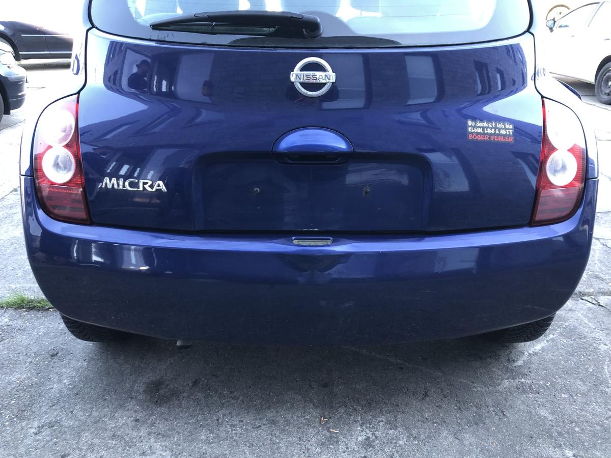 Nissan Micra K12 Stoßfänger hinten Heckschürze BW6 Dark Blue Perl Kratzer