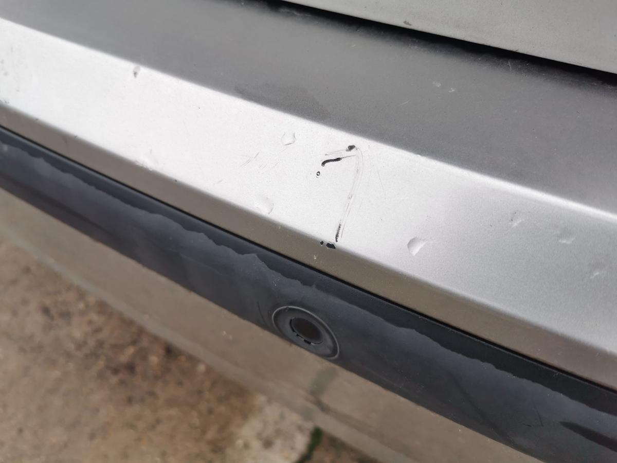 Fiat Panda 169 Stossstange Stossfänger Bumper hinten PDC 647 Grigio Steel Met