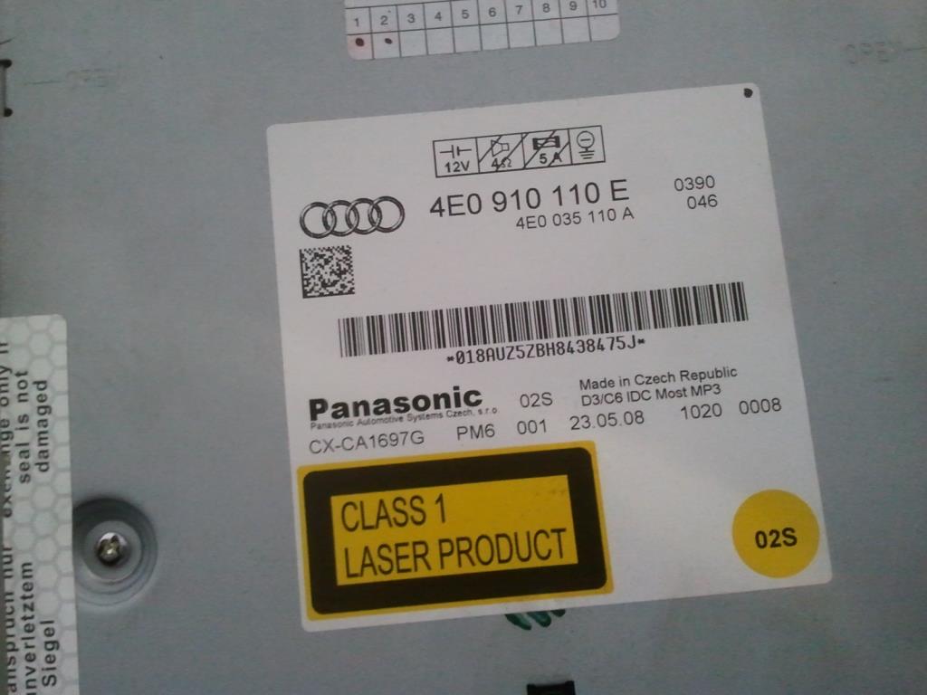 Audi A6 4F BJ2008 original CD-Wechsler 4E0035110A