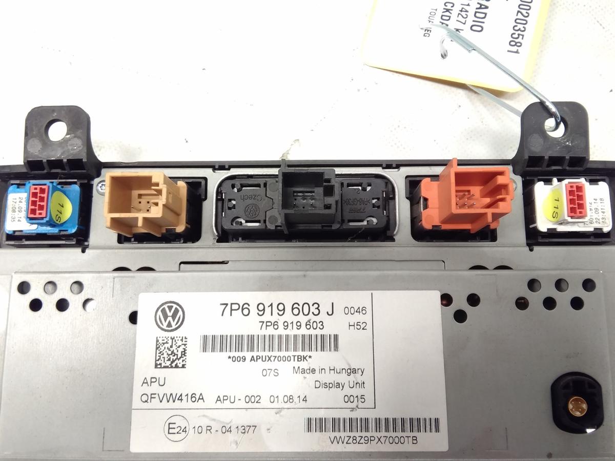 VW Touareg 2 7P original Anzeige Display Bedieneinheit Radio Navi RNS850 Bj.2015