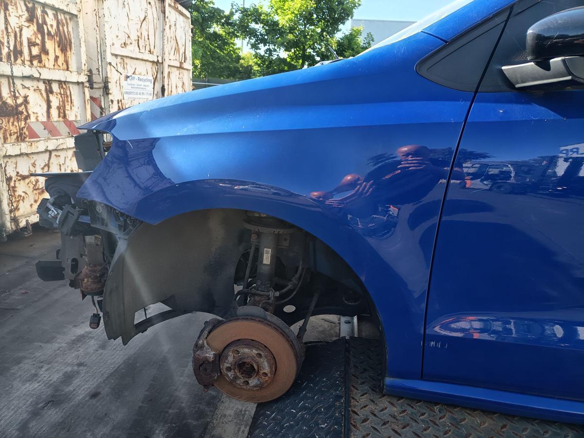 VW Polo 6R orig Kotflügel links Fahrerseite LD5E Blau Bj 2011