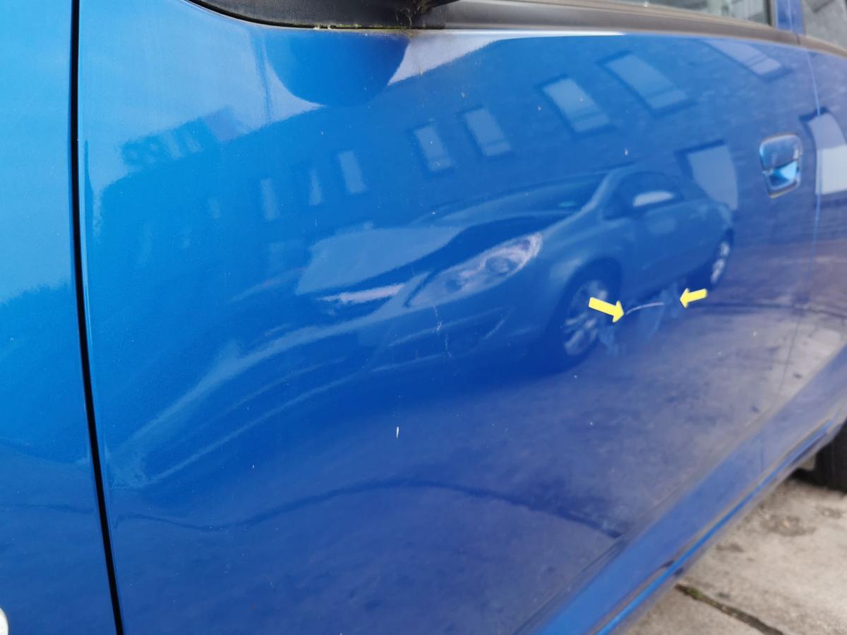 Chevrolet Spark M300 Fahrertür Tür Autotür Rohbau vorn links GCT Moroccan Blue