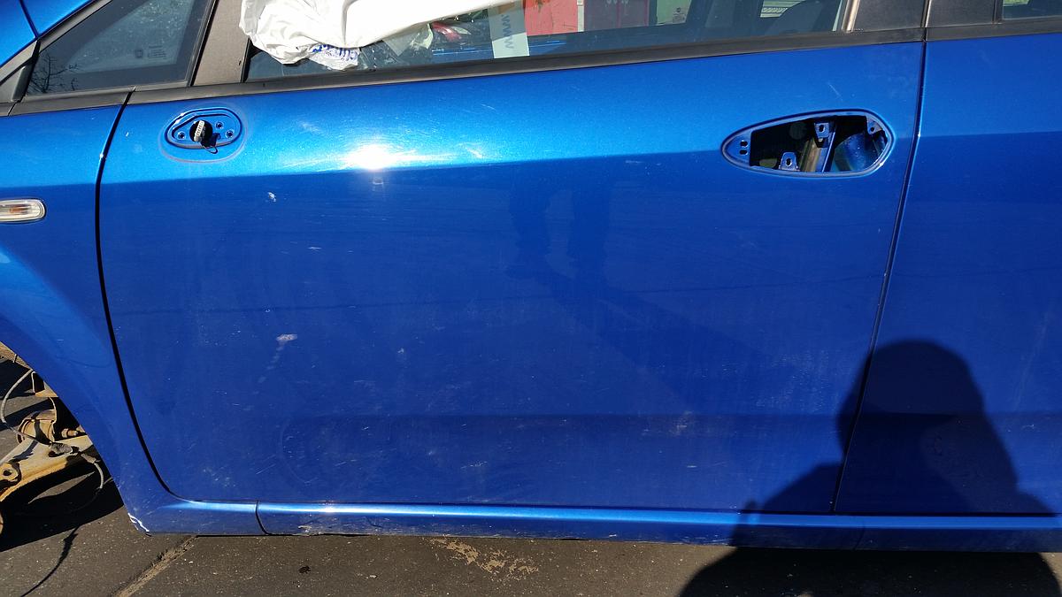 Fiat Punto 199 orig Tür vorn links Fahrertür 494B Acid Jazz Blau 5trg Facelift Bj 12