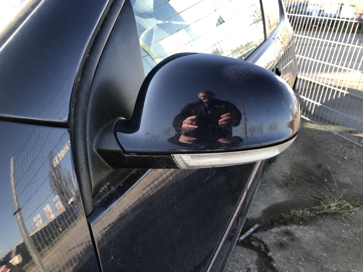 VW Golf 5 V 1K Au&szlig;enspiegel links R&uuml;cklspiegel elektrisch LA5G Perlblau