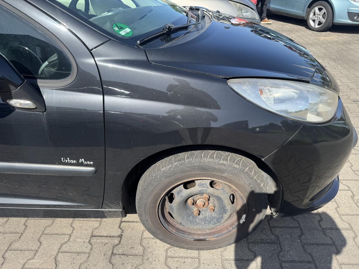 Peugeot 207 original Kotfl&uuml;gel vorn rechts EXL-Obsidianschwarz Bj.2008