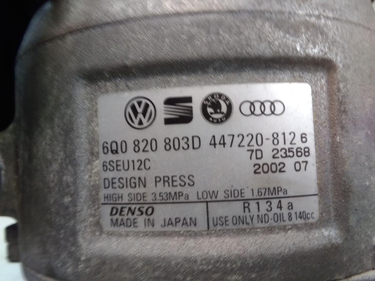 Skoda Fabia 6Y original Klimakompressor 6Q0820803D DENSO 1.4 55kw BBY BJ2003