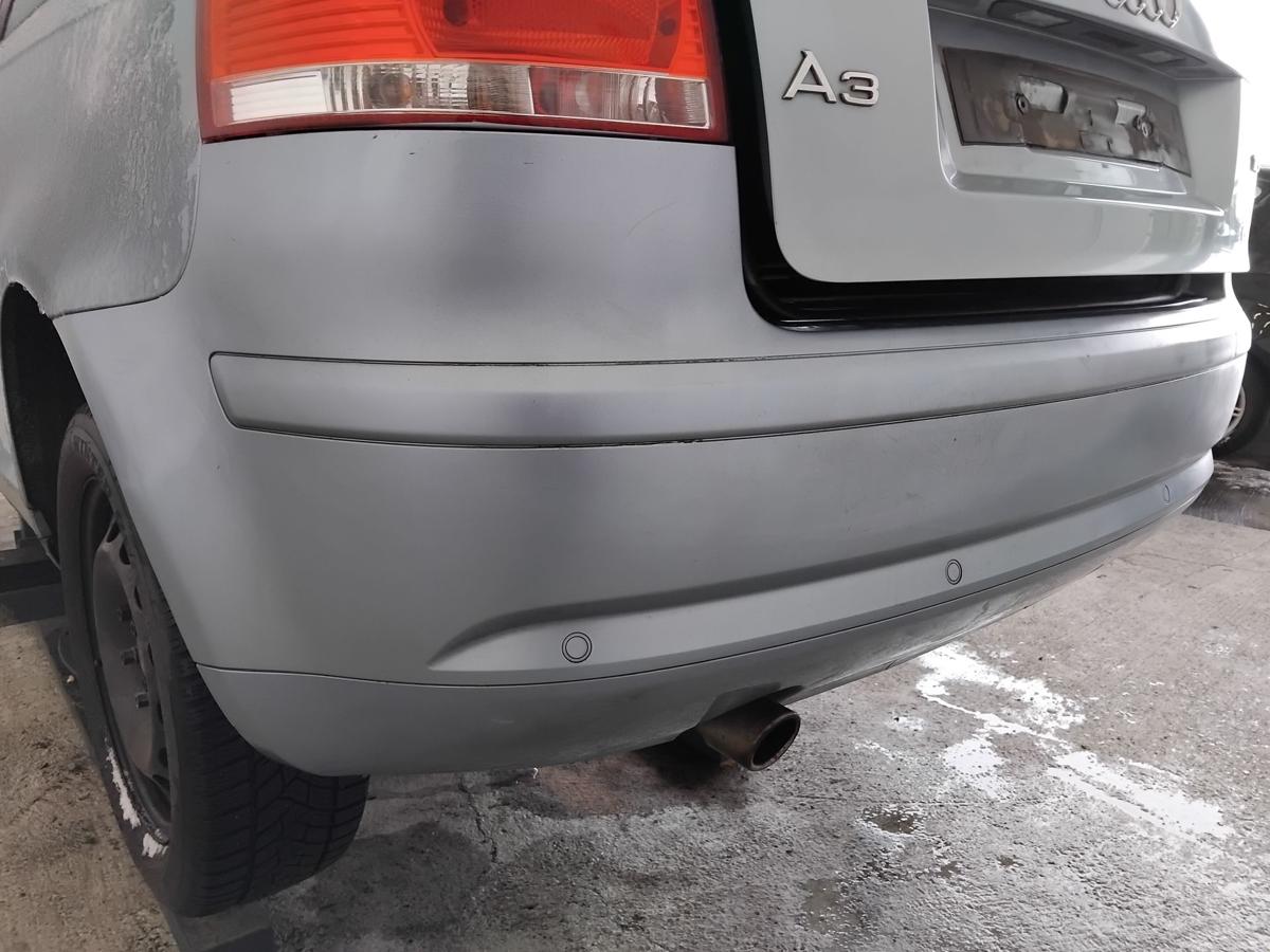 Audi A3 8P orig Sto&szlig;f&auml;nger Sto&szlig;stange hinten 3-T&uuml;rer PDC LY5J Liquidblau BJ2007