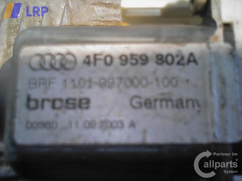 MOTOR FENSTERHEB H R; Fensterheber Motor HR; A6 (4F, 04/04-); LIMOUSINE/AVANT/ALLROAD; 4F0959802A; 4F0959802A