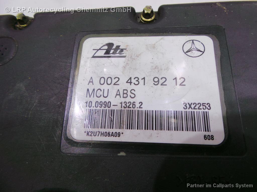 Mercedes SLK R170 BJ 1997 ABS Block Hydroaggregat 2.0 100KW A0024319212 10020400134