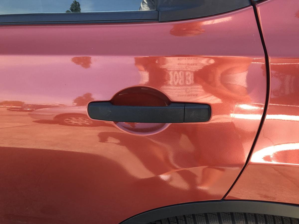 Nissan Qashqai J10 T&uuml;r hinten links im Rohbau A52 Fired Iron Fondt&uuml;r