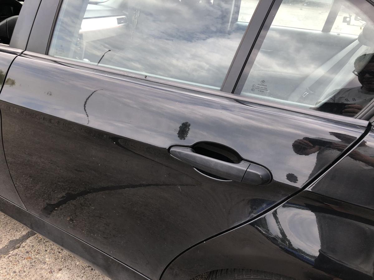BMW 3er E90 Tür hinten links Limo Rohbau schwarz II 668 Fondtür