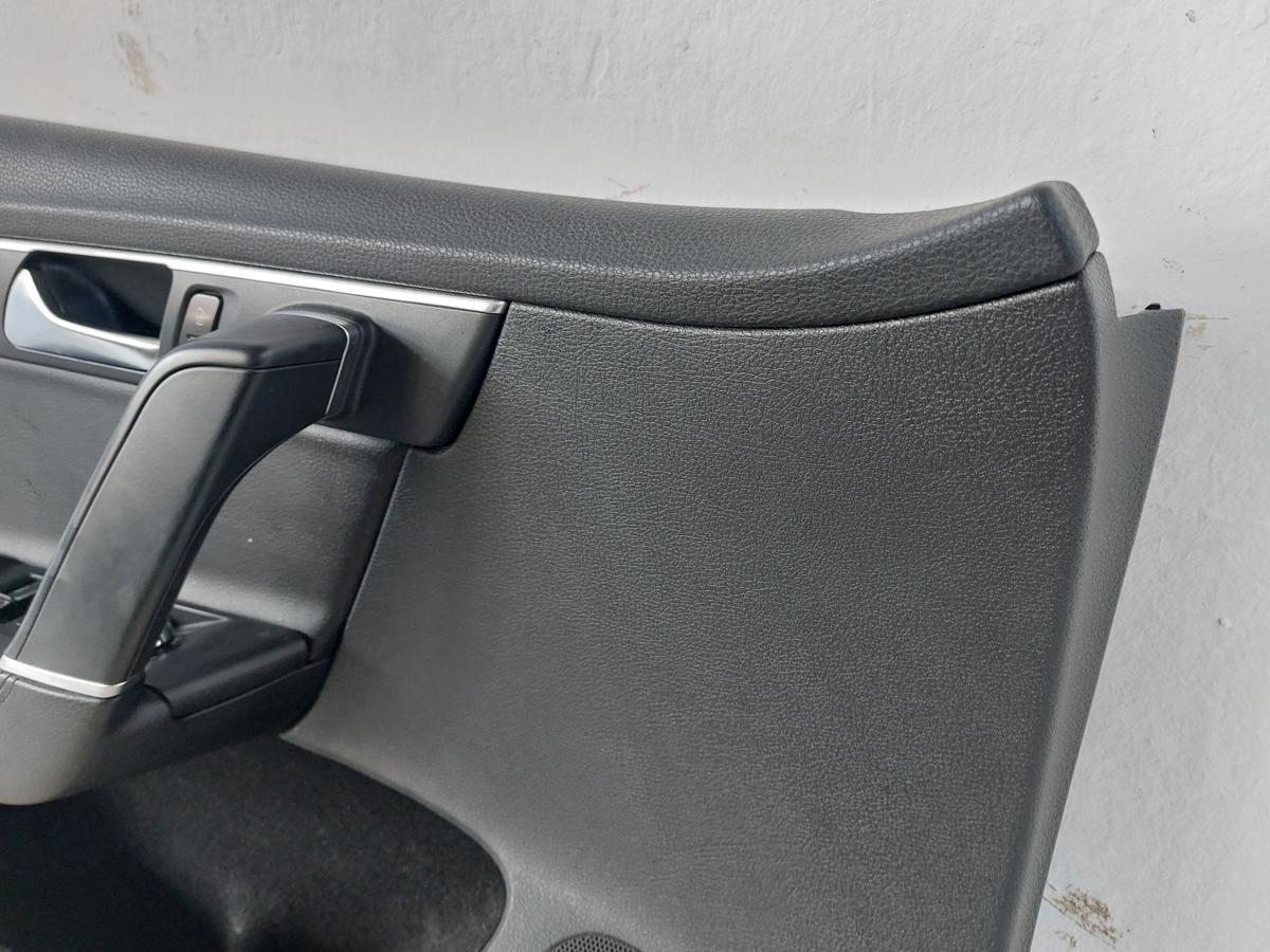 VW Passat 3C B7 Variant T&uuml;reverkleidung vorn links Leder schwarz T&uuml;rpappe
