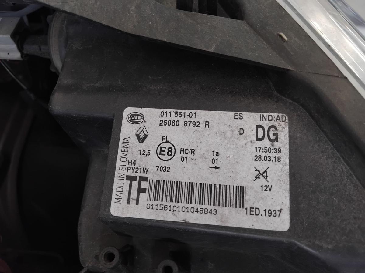 Renault Twingo 3 orig Scheinwerfer vorn links Halogen mit LWR BJ2018 260608792R