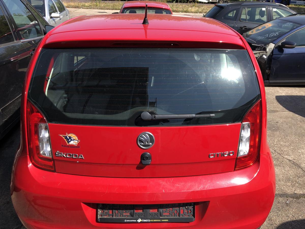 Skoda Citigo Typ AA Heckklappe mit Heckscheibe im Rohbau LY3D Tornadorot
