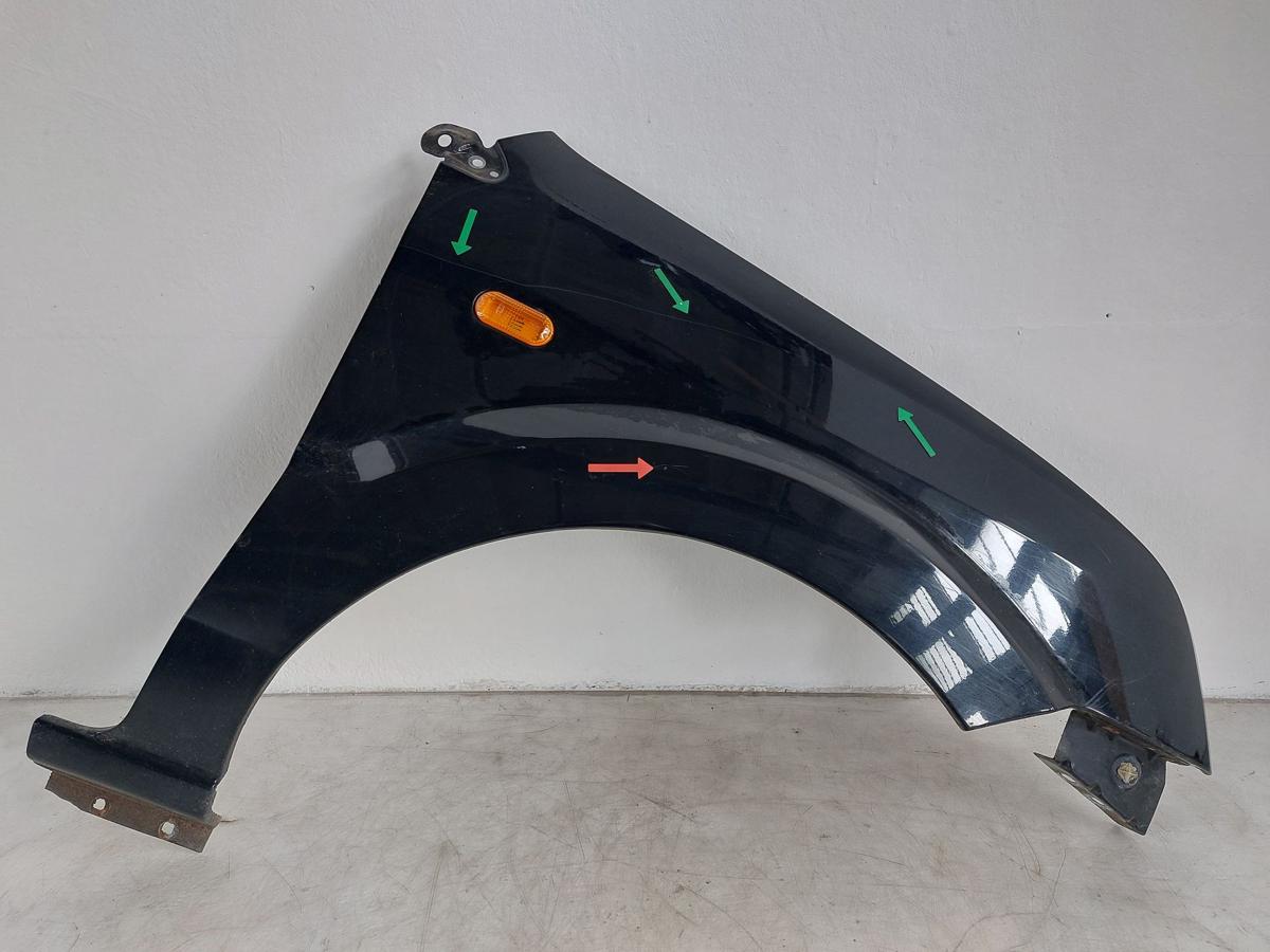 Ford Fusion JU2 Kotfl&uuml;gel vorn rechts Beifahrerseite Panther Schwarz 02-12
