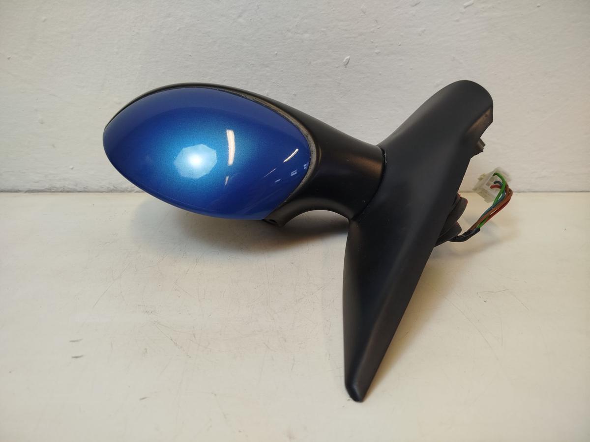Peugeot 206CC Typ 2D Au&szlig;enspiegel links elektrisch R&uuml;ckspiegel KMF Poseidon Blau