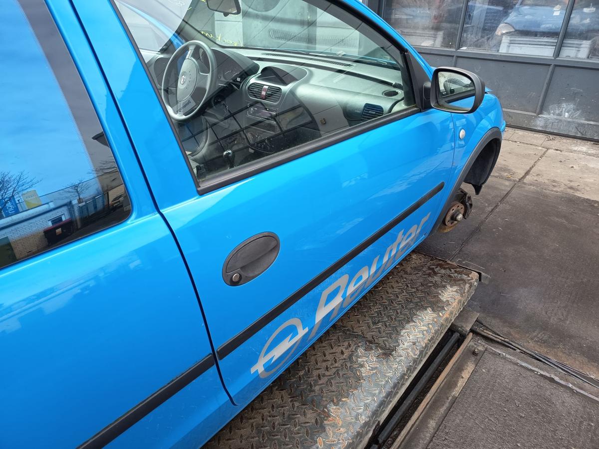 Opel Corsa C 3t&uuml;rer original T&uuml;r rechts Beifahrer Z20A Arubablau Bj 2001