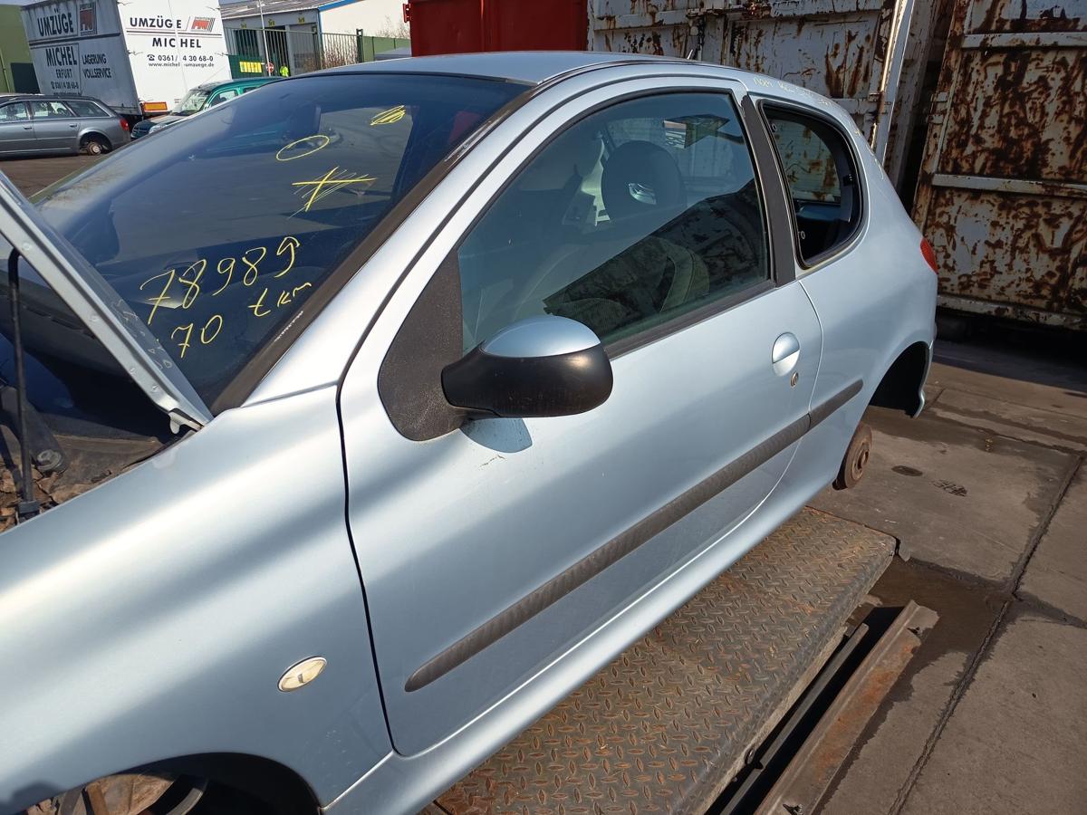 Peugeot 206 original T&uuml;r links Fahrer 3t&uuml;rer EYL Islandgrau Bj 2006
