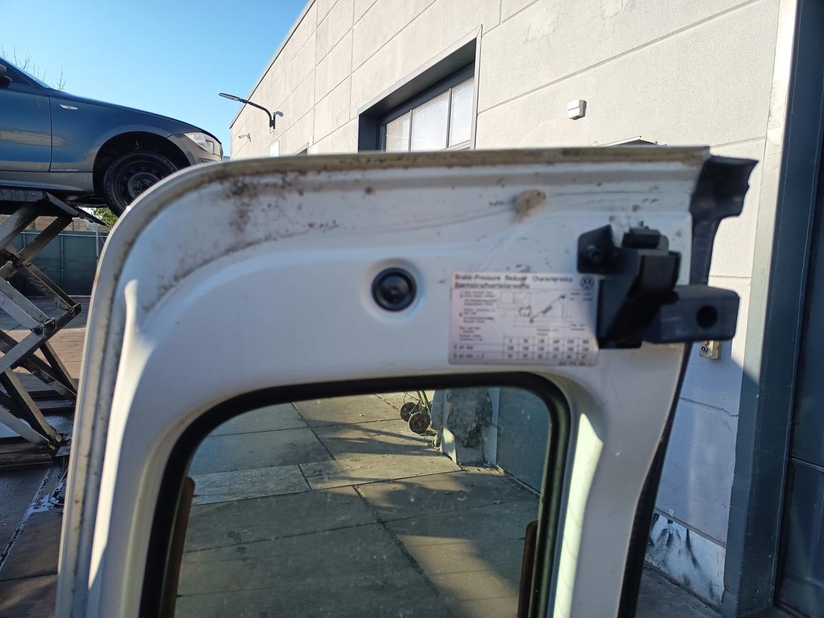 VW Caddy II 9KV orig Heckt&uuml;r rechts mit Scheibe Fl&uuml;gelt&uuml;r L902 wei&szlig; Bj 2003
