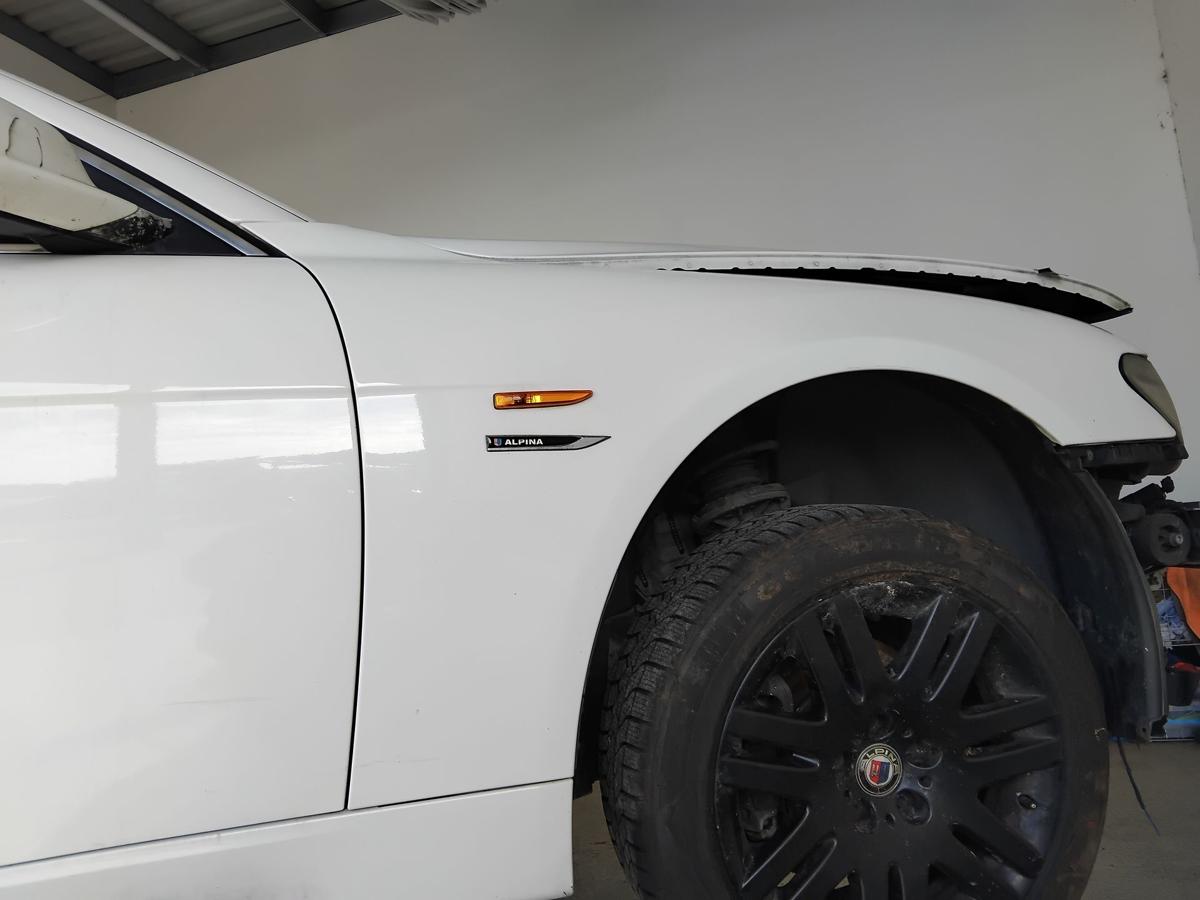 BMW 7er E65 original Alu Kotfl&uuml;gel vorn rechts alpinweiss 3 BJ2003