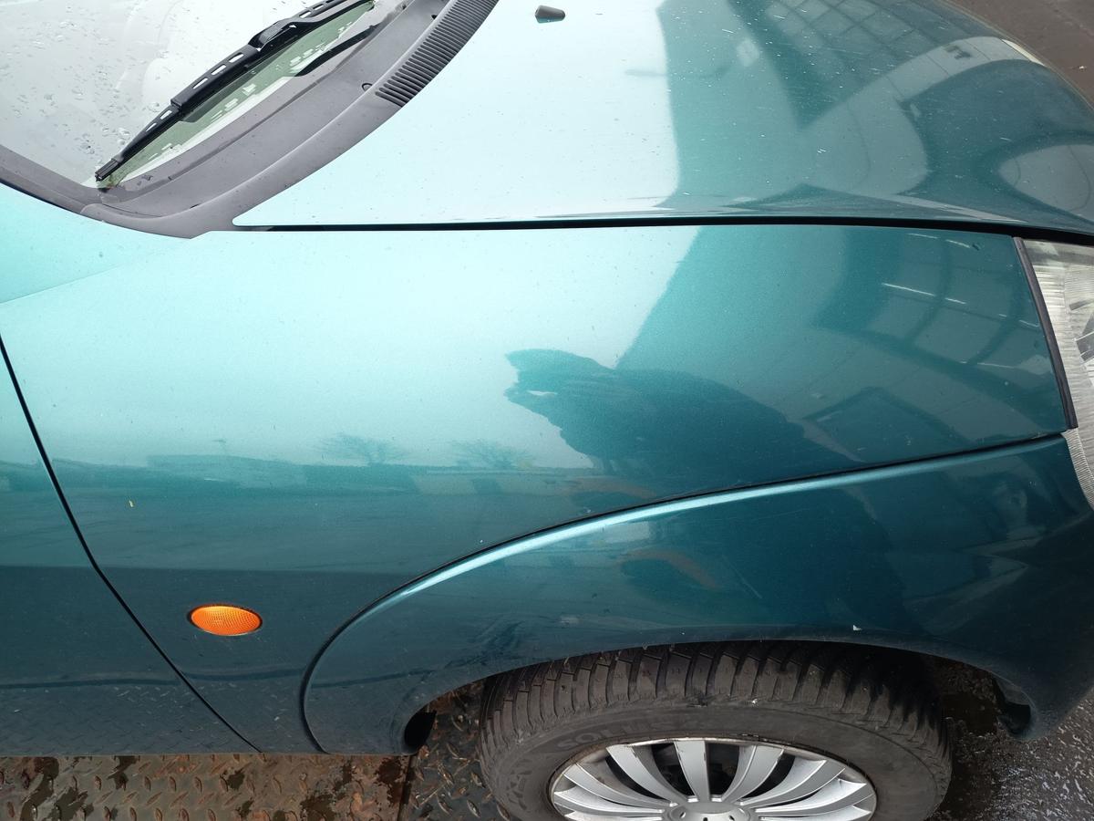 Ford KA RBT original Kotfl&uuml;gel rechts Karibik Gr&uuml;n Baujahr 1999