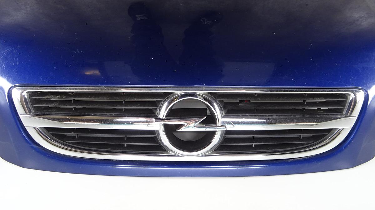 Opel Zafira A Bj2004 Motorhaube in blau inkl Grill Modell ab 2003