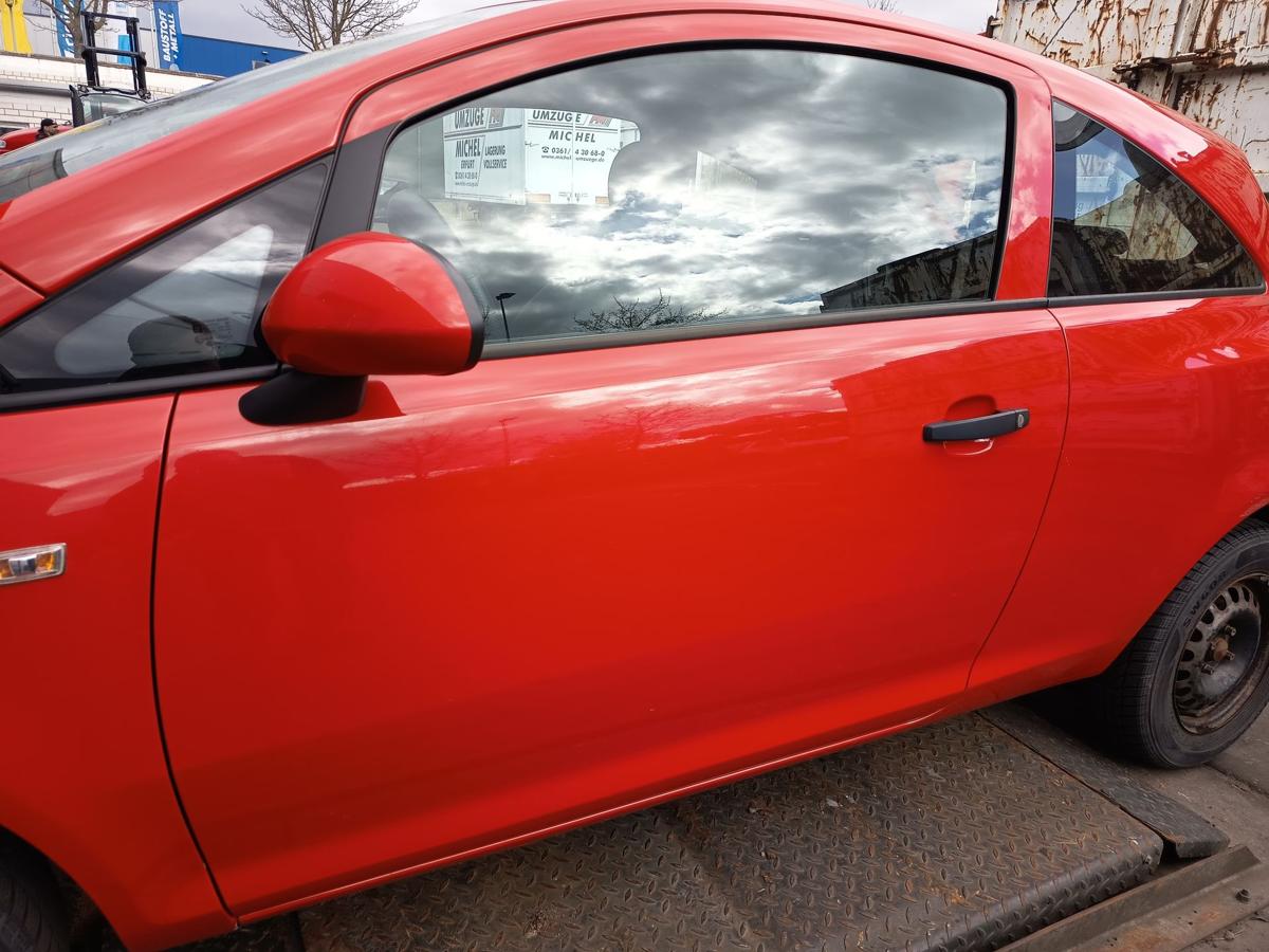 Opel Corsa D original T&uuml;r links Fahrert&uuml;r Z547 Magmarot Baujahr 2009
